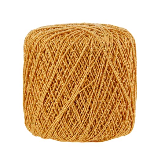 15 Pack: Aunt Lydia&#x27;s&#xAE; Metallic Gold Crochet Thread&#x2122;
